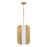 Capital Lighting Marcell 4 Light Pendant, Aged Brass/White Milk Glass