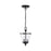 Capital Lighting Stanton 2-Light Foyer, Matte Black/Clear Seeded