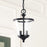 Capital Lighting Stanton 2-Light Foyer, Matte Black/Clear Seeded