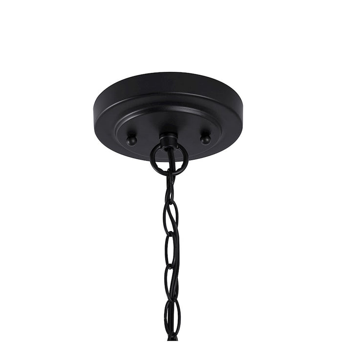 Capital Lighting Stanton 2-Light Foyer, Matte Black/Clear Seeded