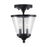Capital Lighting Stanton 2-Light Foyer, Matte Black/Clear Seeded