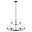 Capital Lighting Dixon Chandelier, Matte Black/Soft White