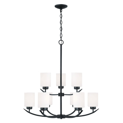 Capital Lighting Dixon Chandelier, Matte Black/Soft White