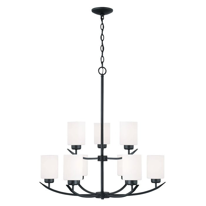 Capital Lighting Dixon Chandelier, Matte Black/Soft White