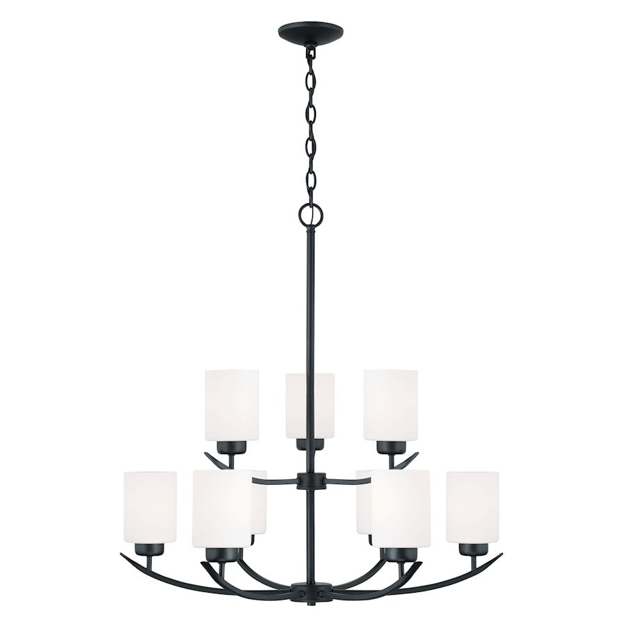 Capital Lighting Dixon Chandelier, Matte Black/Soft White