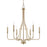 Capital Lighting Dawson 6 Light Chandelier, Aged Brass
