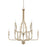 Capital Lighting Dawson 10 Light Chandelier, Aged Brass