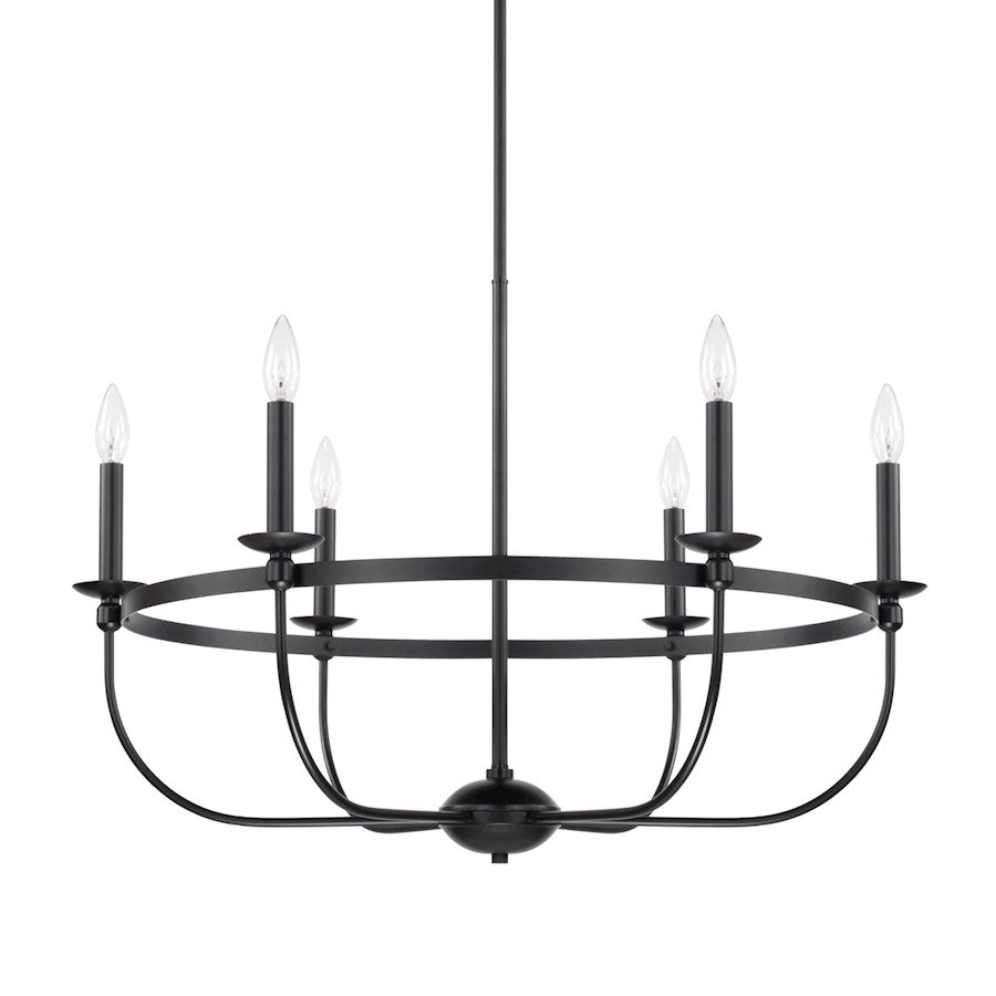 Capital Lighting Rylann Chandelier, Matte Black