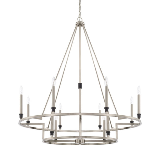 Capital Lighting Tux 12 Light Chandelier, Black Tie