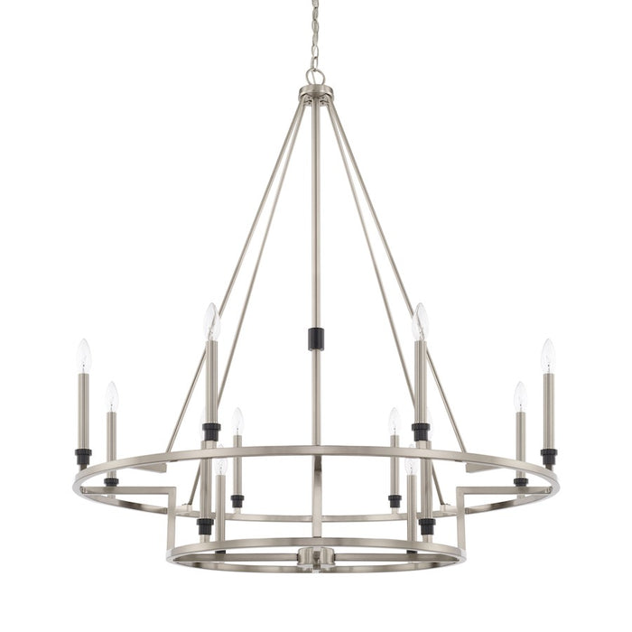 Capital Lighting Tux 12 Light Chandelier, Black Tie