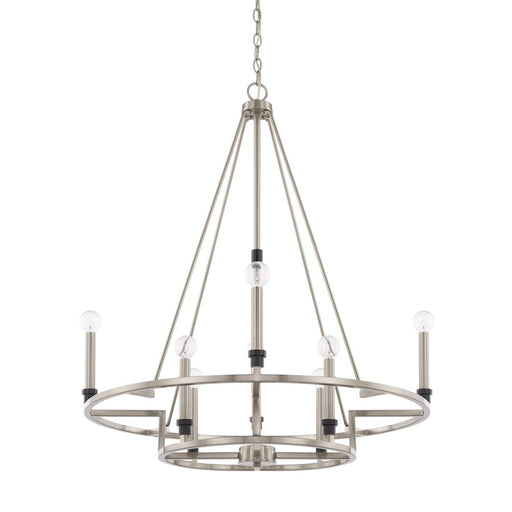 Capital Lighting Tux 8 Light Chandelier, Black Tie