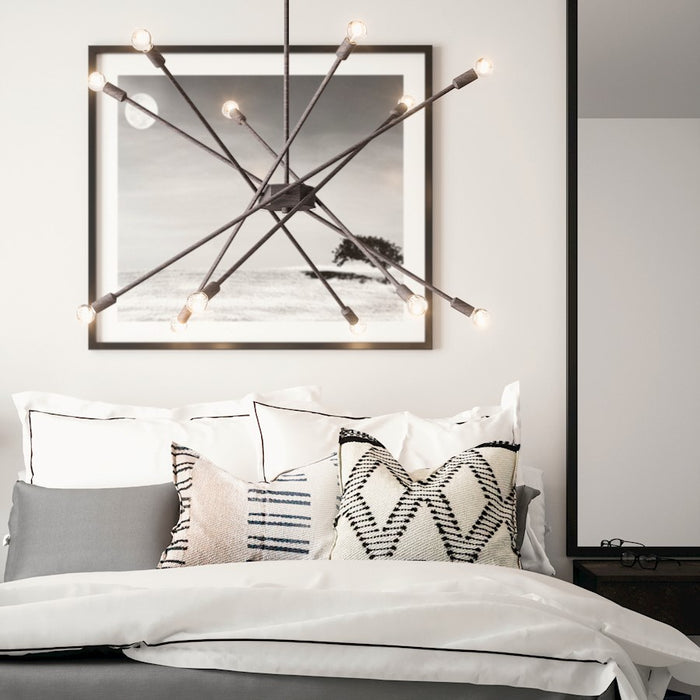 Capital Lighting 12 Light Chandelier, Nordic Grey