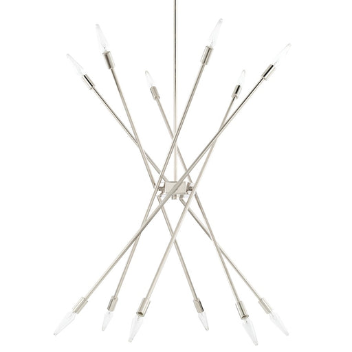 Capital Lighting 12 Light Chandelier, Polished Nickel