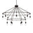 Capital Lighting 14 Light Chandelier, Black Iron