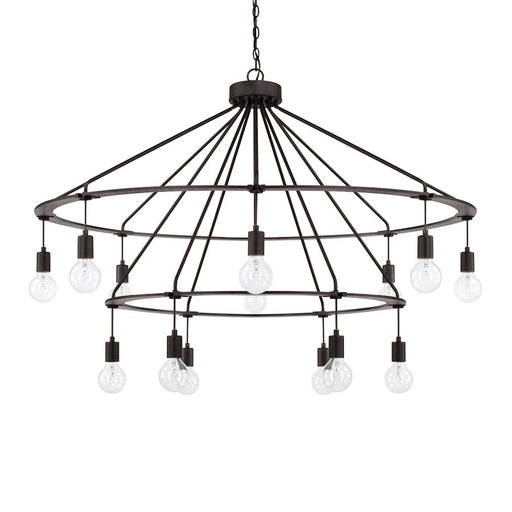 Capital Lighting 14 Light Chandelier, Black Iron