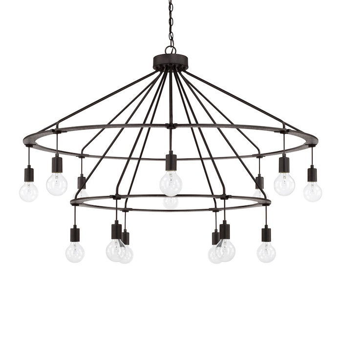Capital Lighting 14 Light Chandelier, Black Iron
