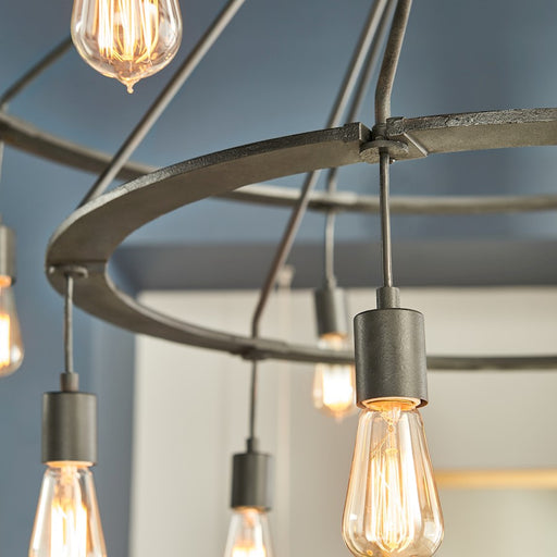 Capital Lighting 14 Light Chandelier, Black Iron