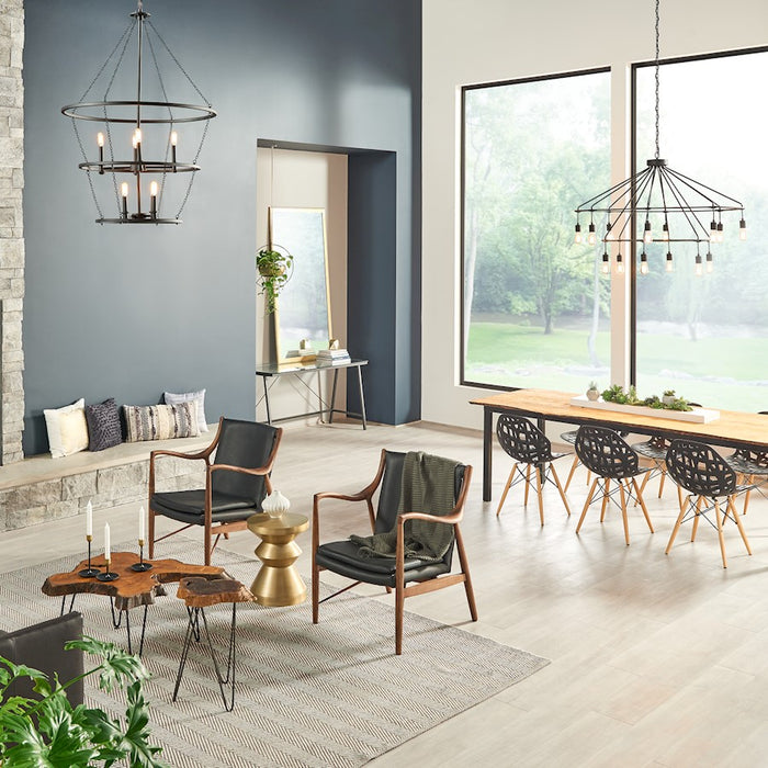 Capital Lighting 14 Light Chandelier, Black Iron