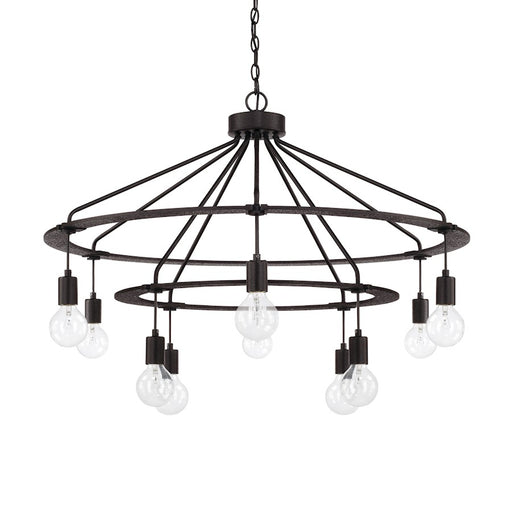 Capital Lighting 10 Light Chandelier, Black Iron