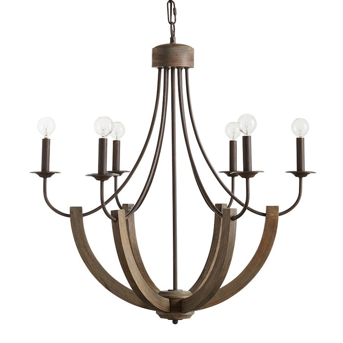 Capital Lighting Tybee 6 Light Chandelier, Nordic Grey