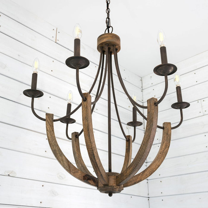 Capital Lighting Tybee 6 Light Chandelier, Nordic Grey