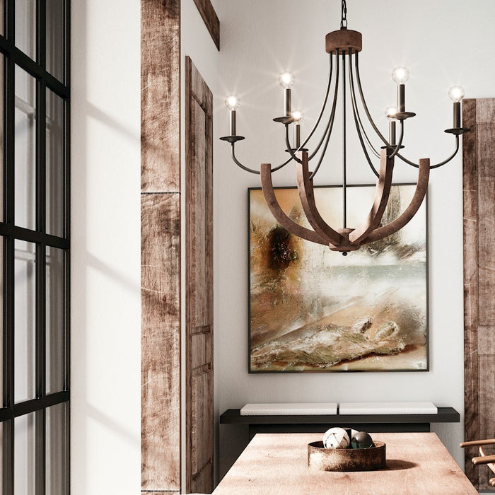 Capital Lighting Tybee 6 Light Chandelier, Nordic Grey