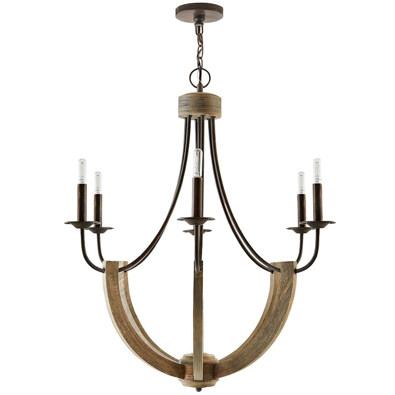 Capital Lighting Tybee 6 Light Chandelier, Nordic Grey
