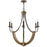 Capital Lighting Tybee 6 Light Chandelier, Nordic Grey