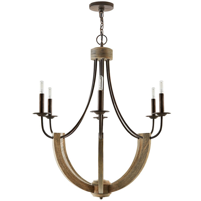 Capital Lighting Tybee 6 Light Chandelier, Nordic Grey