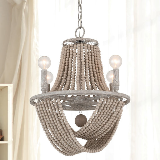 Capital Lighting Kayla 4 Light Chandelier, Mystic Sand