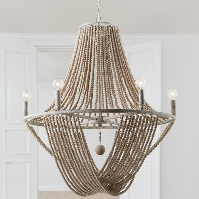 Capital Lighting Kayla 6 Light Chandelier, Mystic Sand