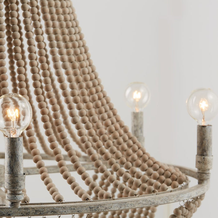 Capital Lighting Kayla 6 Light Chandelier, Mystic Sand