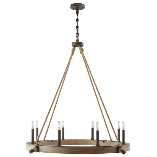 Capital Lighting Tybee 8 Light Chandelier, Nordic Grey
