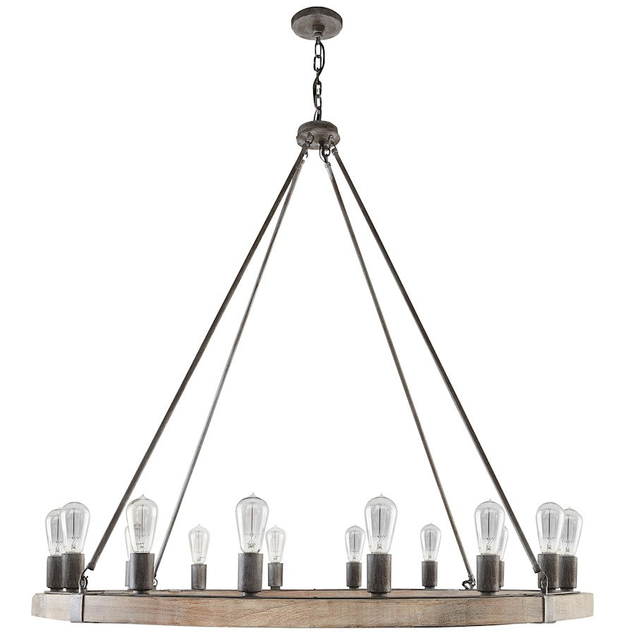 Capital Lighting 16 Light Chandelier, Urban Wash