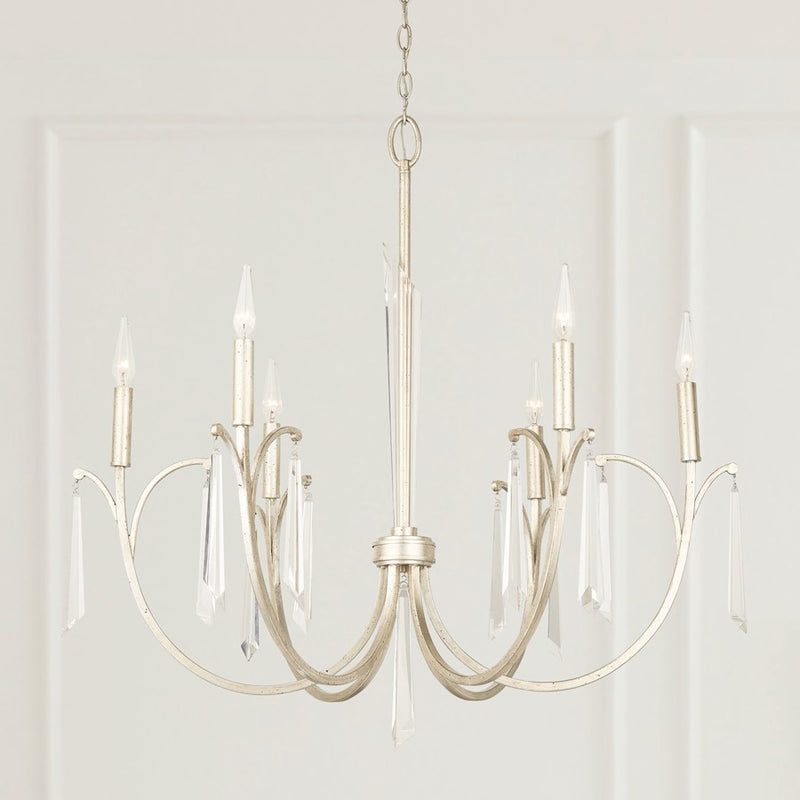Capital Lighting Gwyneth Chandelier, Winter Gold