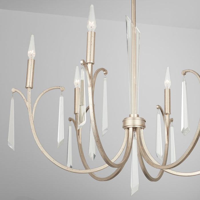 Capital Lighting Gwyneth Chandelier, Winter Gold