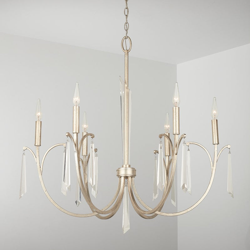 Capital Lighting Gwyneth Chandelier, Winter Gold