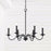 Capital Lighting Vincent Chandelier, Black Iron
