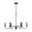 Capital Lighting Vincent 6 Light Chandelier, Black Iron