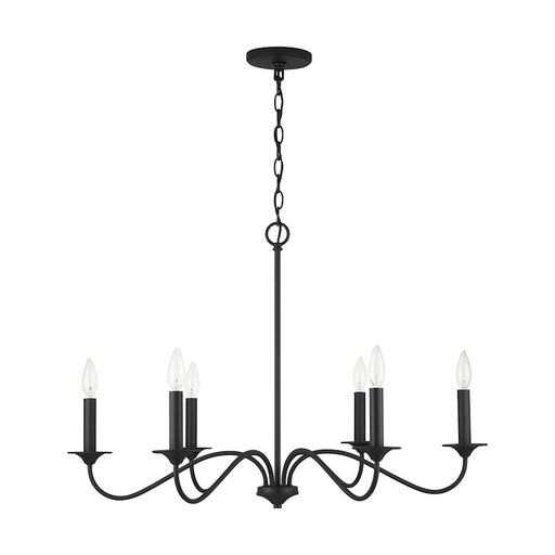 Capital Lighting Vincent 6 Light Chandelier, Black Iron