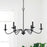 Capital Lighting Vincent 6 Light Chandelier, Black Iron