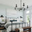 Capital Lighting Vincent 6 Light Chandelier, Black Iron
