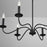 Capital Lighting Vincent 6 Light Chandelier, Black Iron