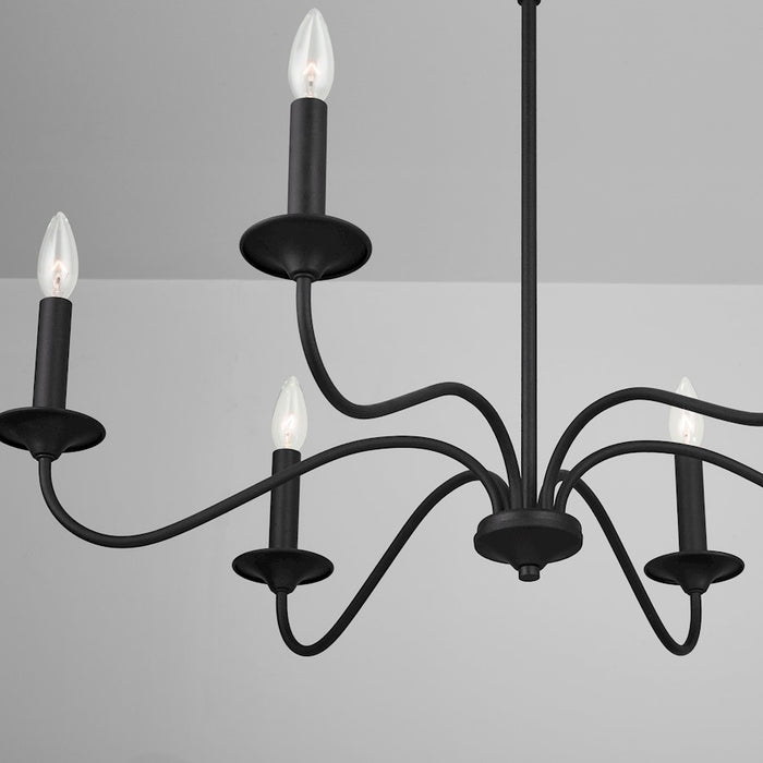 Capital Lighting Vincent 6 Light Chandelier, Black Iron