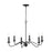 Capital Lighting Vincent 6 Light Chandelier, Black Iron