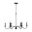 Capital Lighting Vincent 6 Light Chandelier, Black Iron