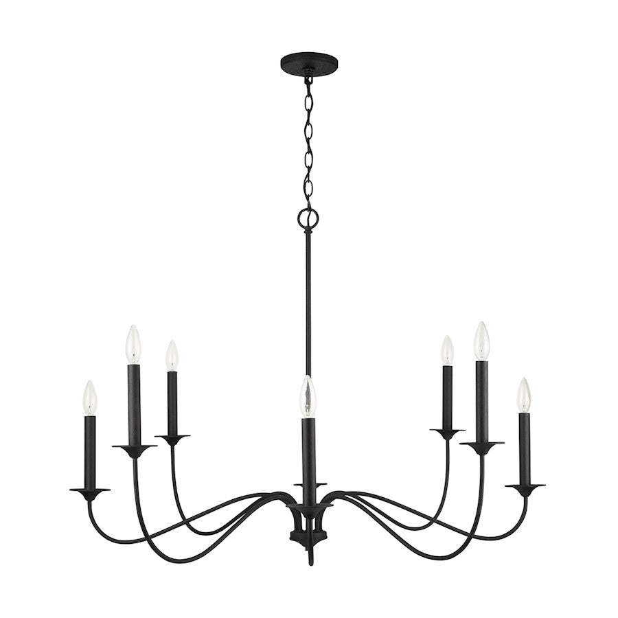 Capital Lighting Vincent Chandelier, Black Iron