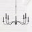 Capital Lighting Vincent Chandelier, Black Iron