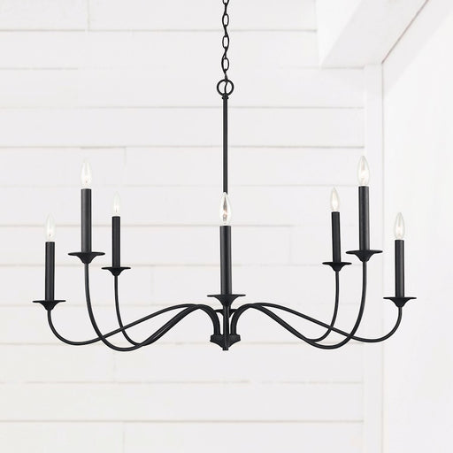Capital Lighting Vincent Chandelier, Black Iron