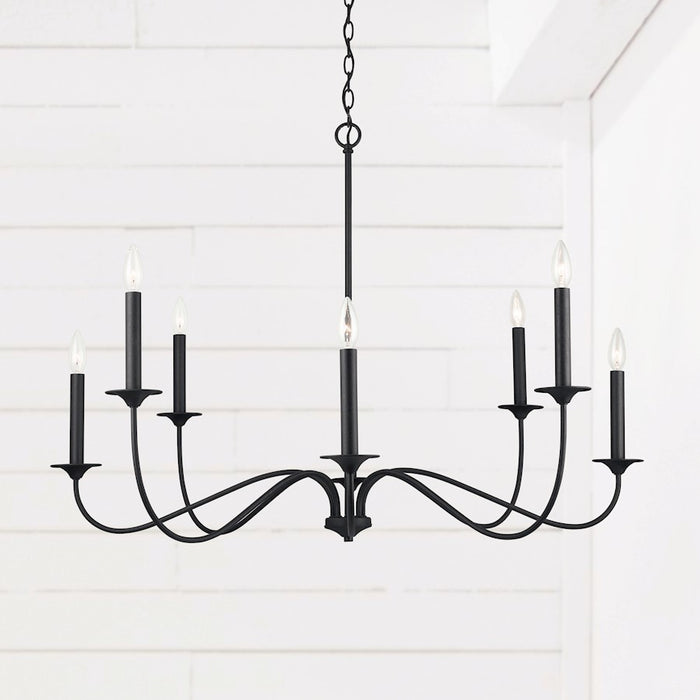 Capital Lighting Vincent Chandelier, Black Iron